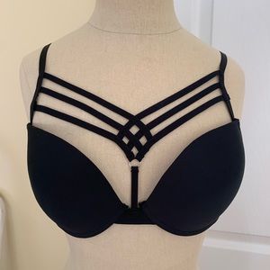 Dolls Kill Black Strappy Bra